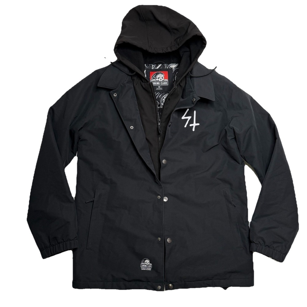 Lurking Class Sketchy Tank Hooded Jacket/Coat Black Bones Grim Reaper Mens Sz M